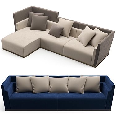 Elegant Fendi Casa Borromini Sofa 3D model image 1 