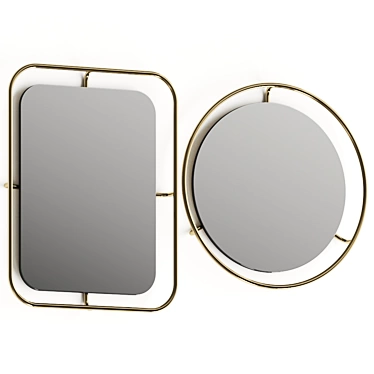 Sleek Benson Mirrors for Chic Interiors 3D model image 1 