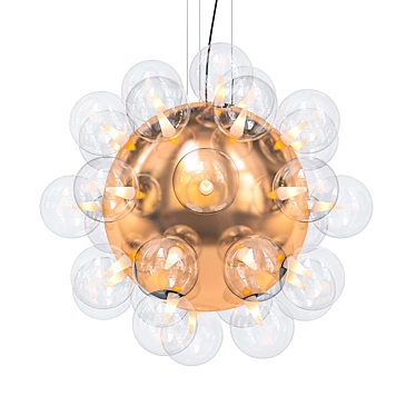 Elegant Eddy Sphere Chandelier 3D model image 1 