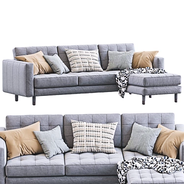 Elegant Landskrona Sofa by Ikea 3D model image 1 