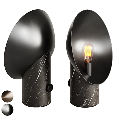 Elegant Lola Marble Table Lamp 3D model image 1 