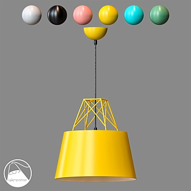 Colorful Pendant Lamp for Kids Room 3D model image 1 