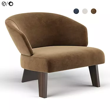 Reeves XL Armchair: Sleek & Spacious 3D model image 1 