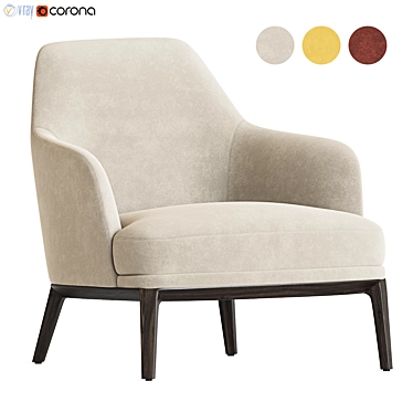 Poliform Jane Large Armchair: Stylish, Spacious, and Comfortable 3D model image 1 