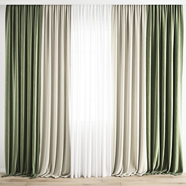 Polygonal Curtain Model 3D model image 1 