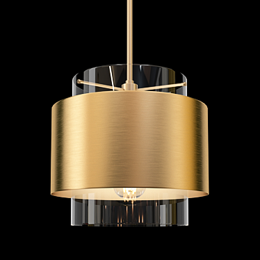 Sleek Moda Glass Pendant 3D model image 1 