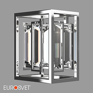 Elegant Crystal Wall Lamp 3D model image 1 