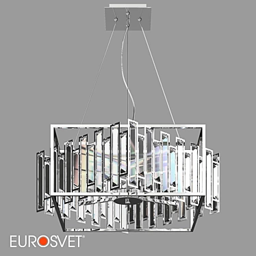 Crystal Cella Chandelier: Elegant OM Pendant 3D model image 1 