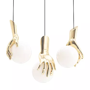 Golden Touch Pendant Lamp 3D model image 1 