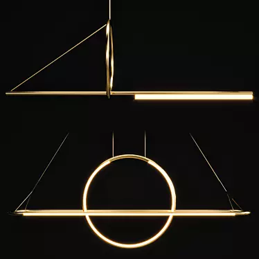 DAGRUNG & SIRIS Pendant Light: Contemporary Elegance Illuminated 3D model image 1 