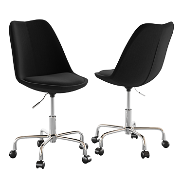 Modern Height-Adjustable Office Chair 3D model image 1 