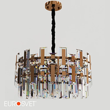 Crystal Pendant Chandelier - Bogate's Lago 3D model image 1 