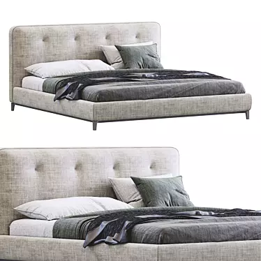 Luxurious Minotti Andersen Bed Quilt 3D model image 1 