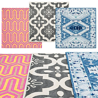 Square Rugs Collection | Various Sizes 3D model image 1 