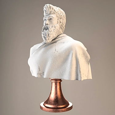 Elegant Roman Bust Sculpture 3D model image 1 