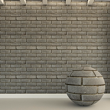 Vintage Brick Wall Material 3D model image 1 