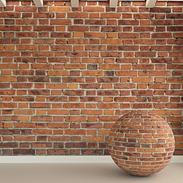 Title: Antique Brick Wall for Loft Retro Designs 3D model image 1 