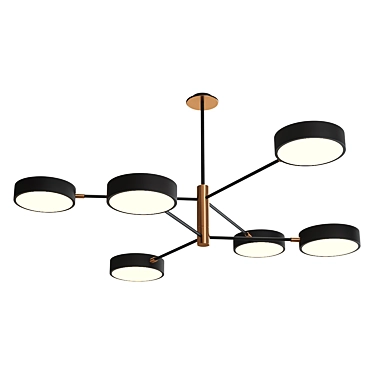 Elegant Brass Chandelier: Clayton 3D model image 1 