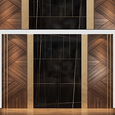 Sleek Wall Panel 50 3D model image 1 