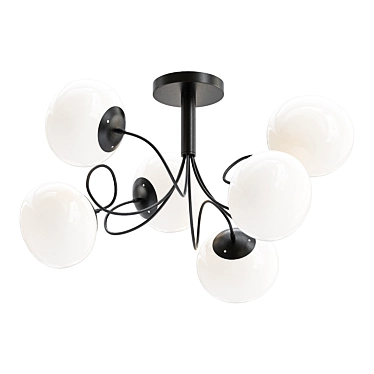 Elegant ST Luce Acini Chandelier 3D model image 1 