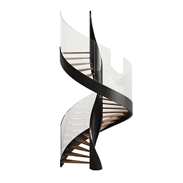 Elegant Spiral Staircase Design 3D model image 1 