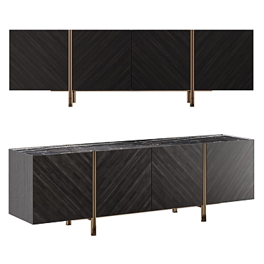 Sleek Edge Sideboard: Modern Storage Solution 3D model image 1 