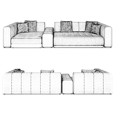 Mnoxet Design Sofa 004: High Quality and Stylish 3D model image 1 