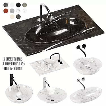 Artelinea Washbasin Set: Innovative Designs & Superior Quality 3D model image 1 