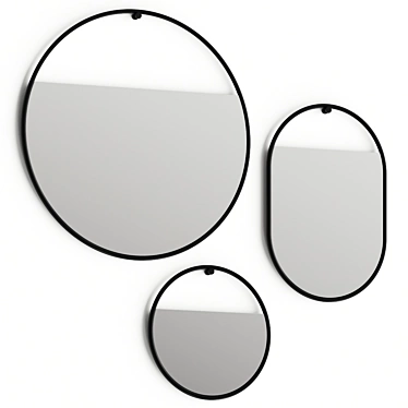 Northern Reflections Circle Mirrors 3D model image 1 