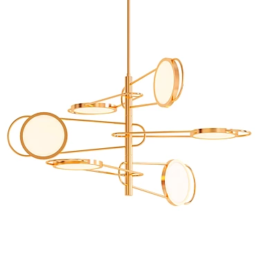 Modern Valeri 6-Light Pendant 3D model image 1 