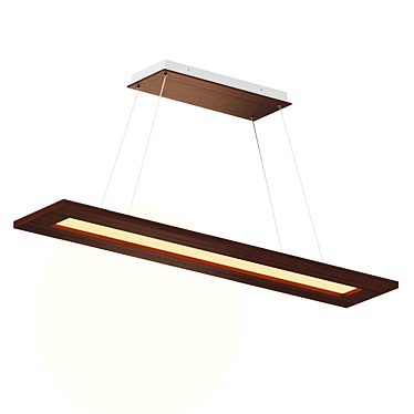 Modern Forms Woodtone LED Linear Suspension 3D model image 1 