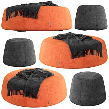 Boca Pouf: Stylish Comfort for Your Home 3D model image 1 