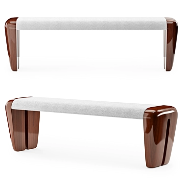 Pendhapa Para Single Bench: Stylish and Versatile 3D model image 1 