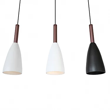 Elegant Agia Pendant Lamp 3D model image 1 