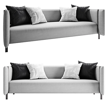 Sleek Contemporary Sofa 3D model image 1 