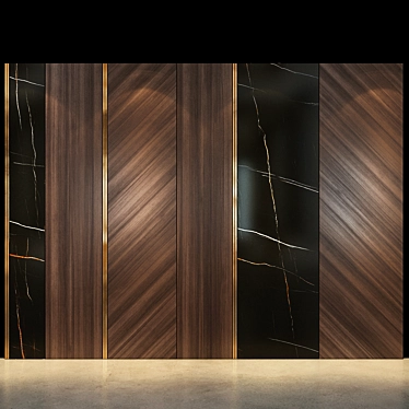 Modern Wood Wall Panel 51 3D model image 1 