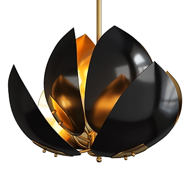 Elegant Lotus Small Chandelier 3D model image 1 