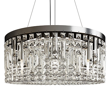 Zahara 8 Chrome Pendant - Elegant Lighting Solution 3D model image 1 