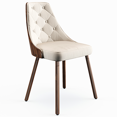 Elegant Tufted Side Chair 3D model image 1 