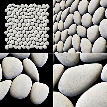 Flat Pebble Panel Decor #1 3D model image 1 