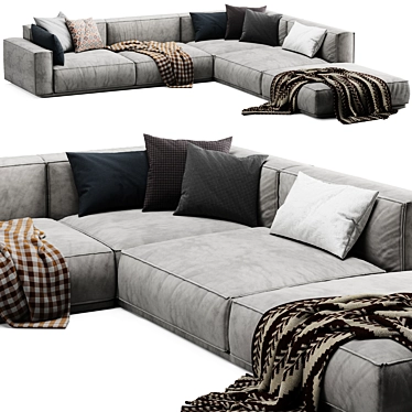 Elegant Arflex Sofa 3D model image 1 