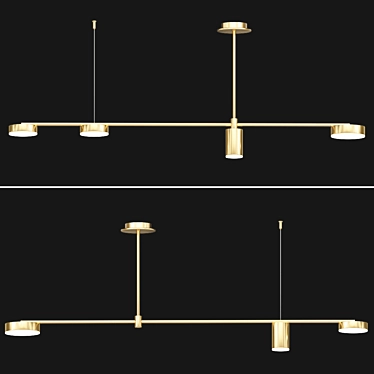 Adjustable Height LED Lighting Fixture 3D model image 1 