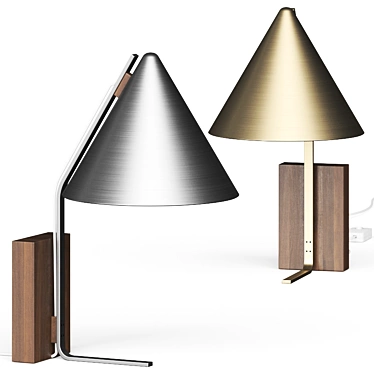 Sleek Cone Table Lamp by Kristina Dam 3D model image 1 