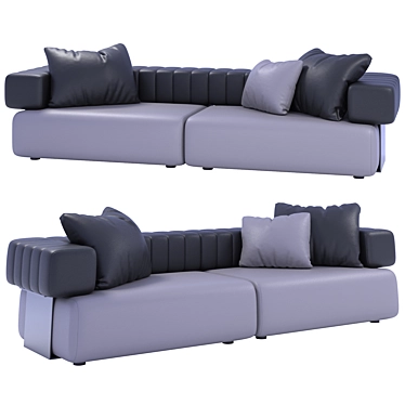 FENDI_CASA_TRUMAN_Sofa: Elegant Luxury in Every Detail 3D model image 1 