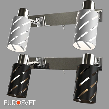 Eurosvet Fente Wall Lamp: Sleek and Swiveling 3D model image 1 