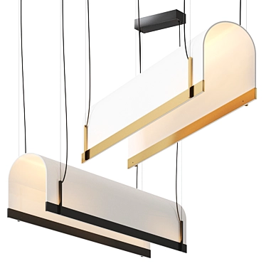 Sleek TUNNEL Pendant Lamp 3D model image 1 