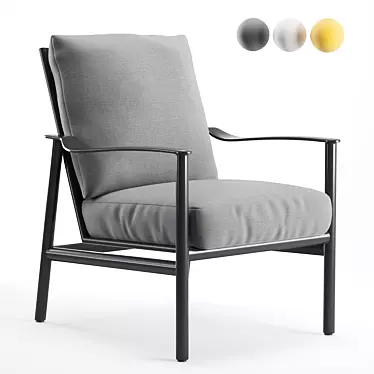 Elegant CASTELLE Barbados Chair 3D model image 1 
