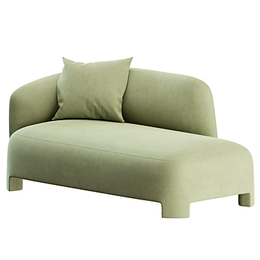 Modern Taru 1 Arm Sofa 3D model image 1 