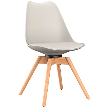 Sleek Grey Office Chair 3D model image 1 