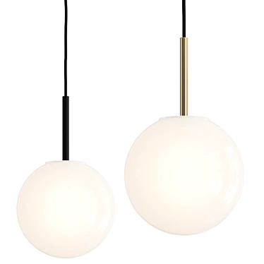 Modern TR Shiny Bulb Pendant 3D model image 1 